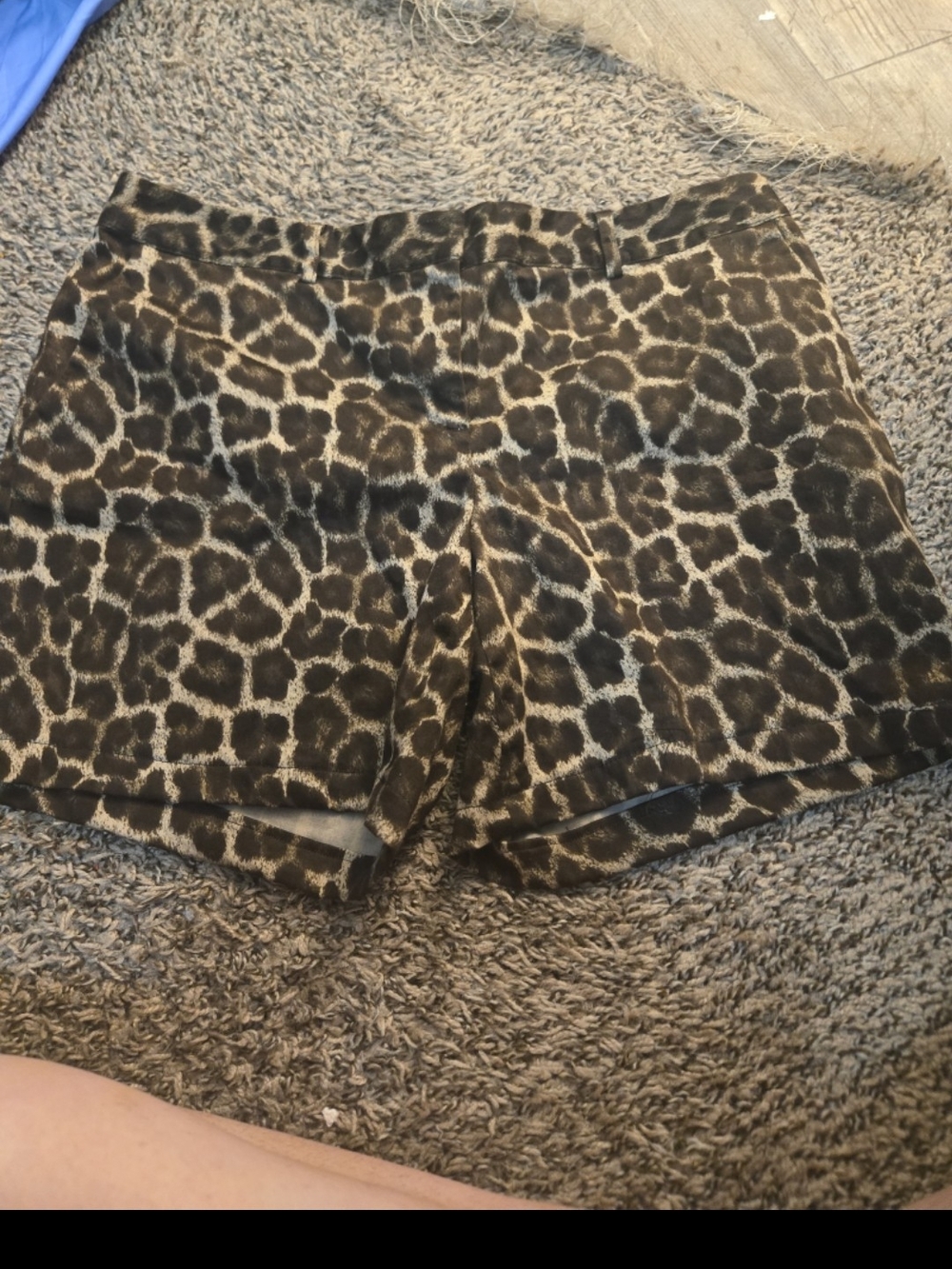 Michael Kors Leopard Print High Waist Women's Shorts - Brown & Black Size 10